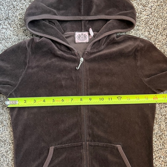 Y2K Juicy Couture Velour Zip Up Hoodie Small Brown - Picture 4 of 4